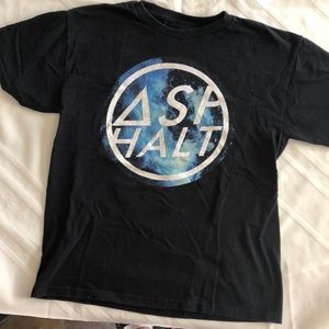 100% Asphalt cotton black short sleeve boys T-shirt